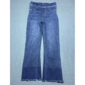 SPANX Blue High-Waist Ankle Flare Jeans